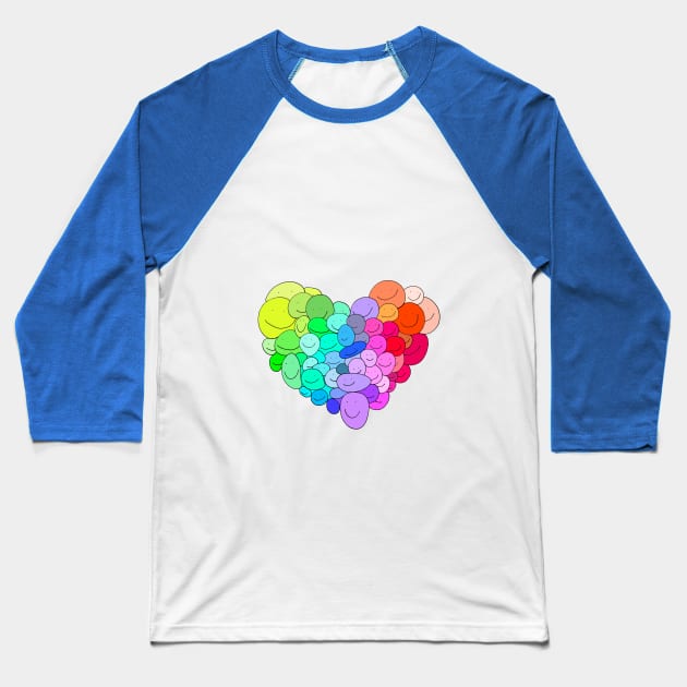 Happy Love Baseball T-Shirt by artfromnino